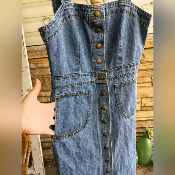 Blue Denim Button-Down Dress_Medium - Picture 5 of 9